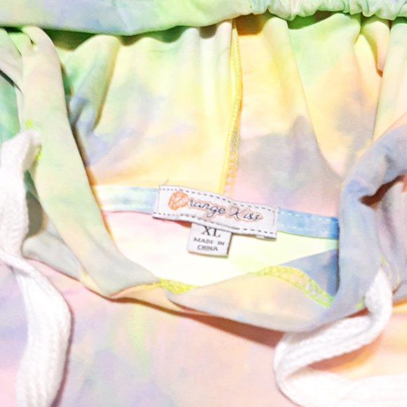 Orange Kiss Tie-Dye Hoodie- Girls Sz XL NWT - Picture 3 of 3